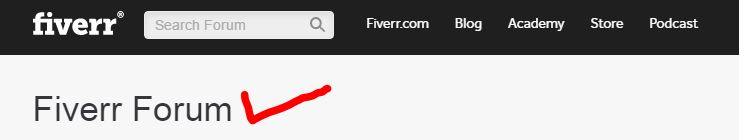 Fiverr forum