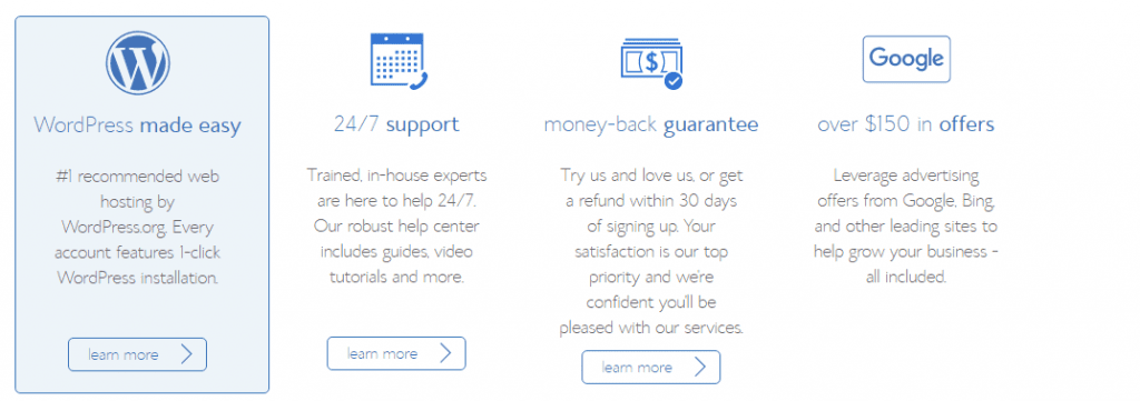 BlueHost Features