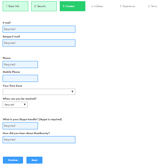 Max bounty Contact Info