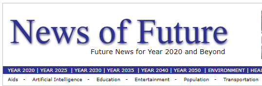 News of the future Weird web