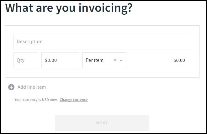 Create first invoice