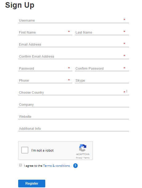 fiverr Affiliation Form