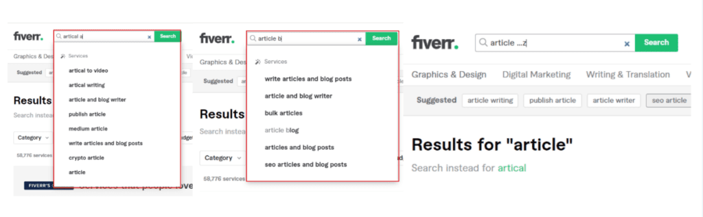 Fiverr search Tags