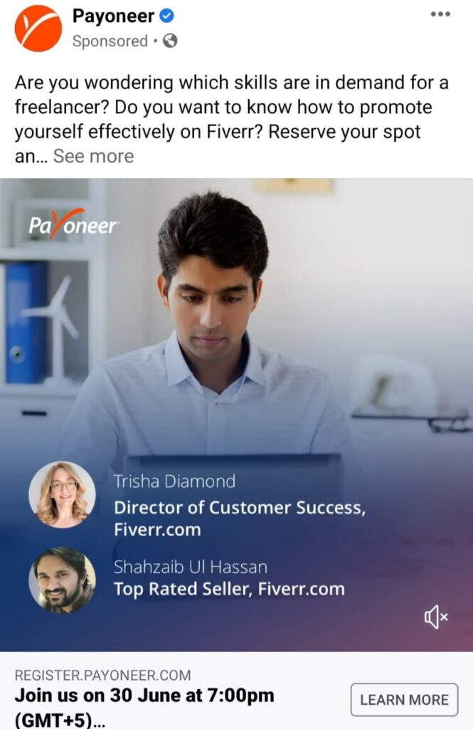 Payoneer feature about Shahzaib Ul Hassan