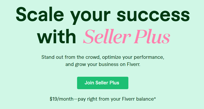 Fiverr Seller plus