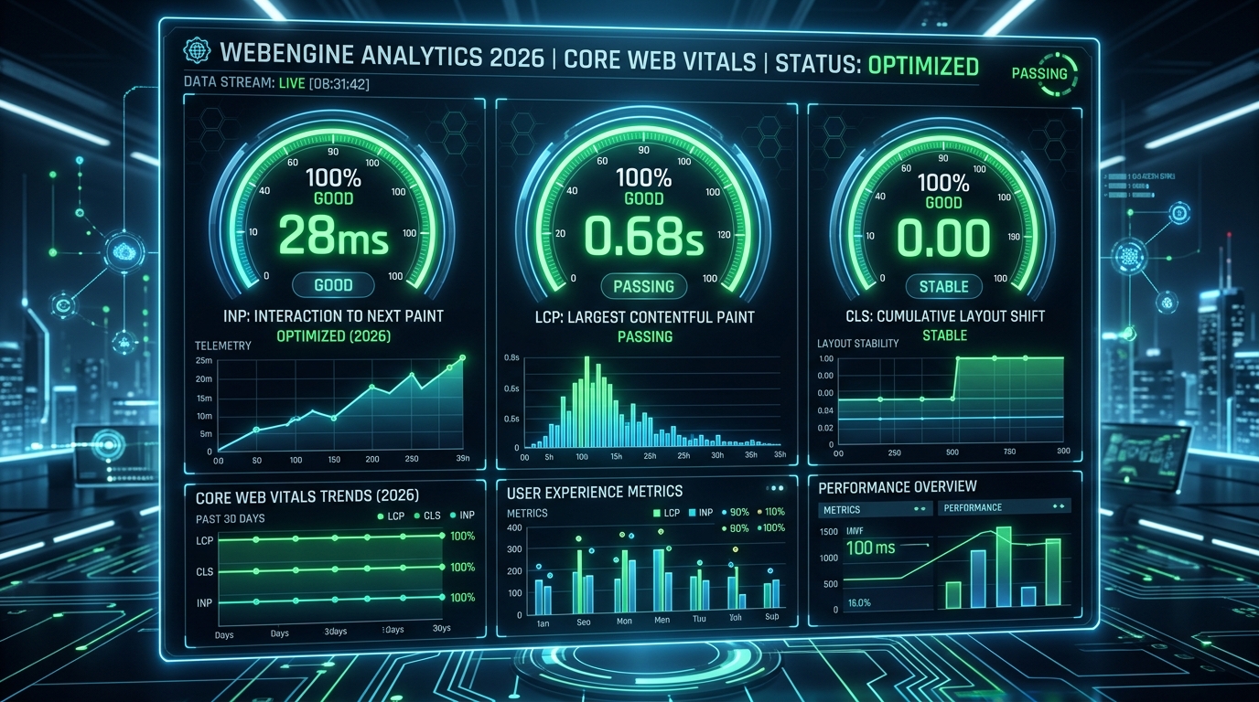 Core Web Vitals INP LCP CLS performance optimization metrics