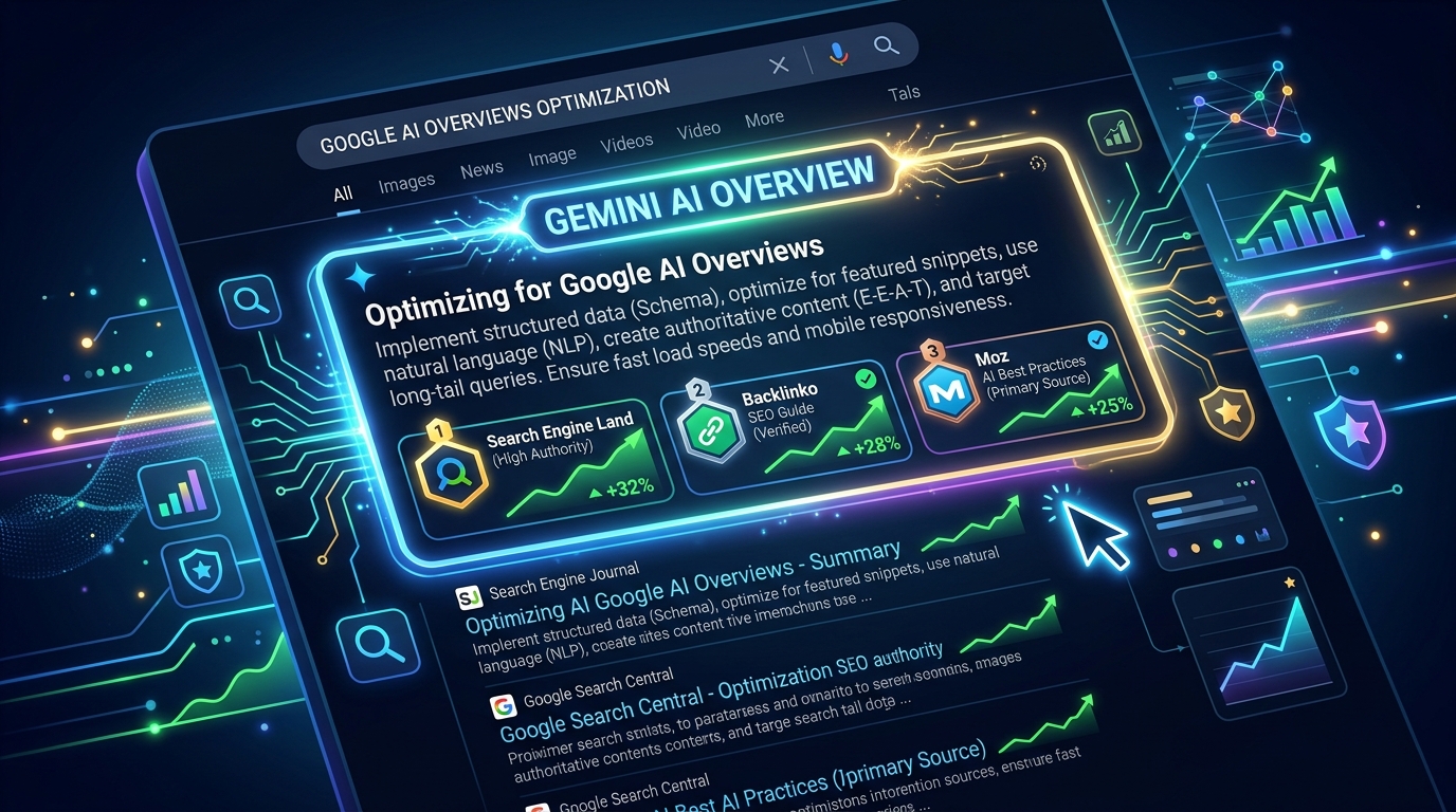 Google AI Overviews Gemini citation badges and search optimization