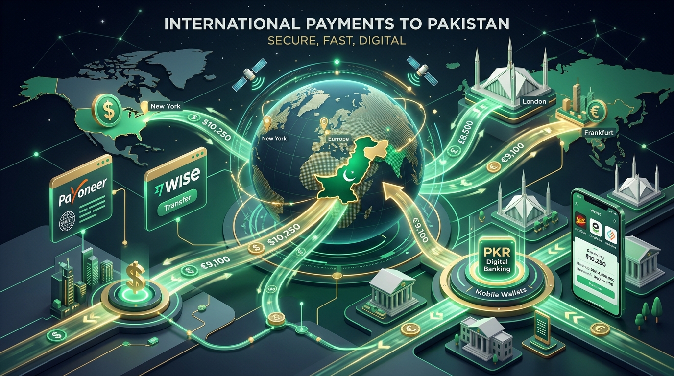 International client payments to Pakistan via Payoneer Wise and Bank Wire