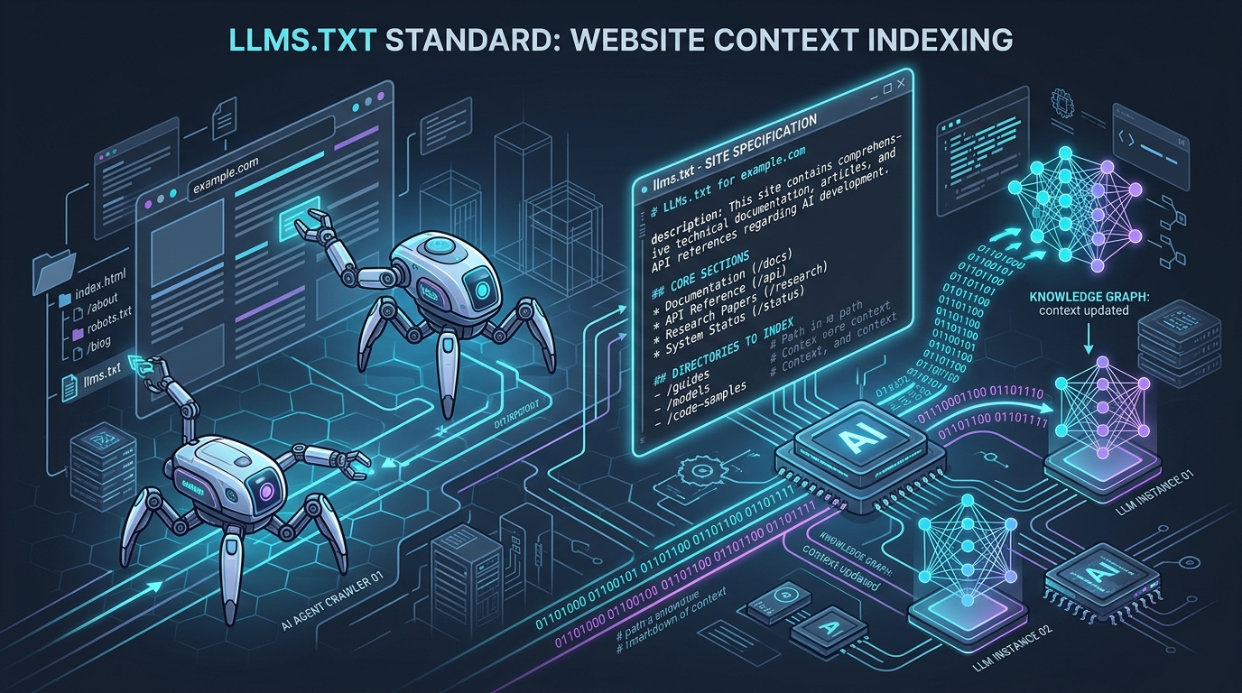 llms.txt file specification for autonomous AI agent search