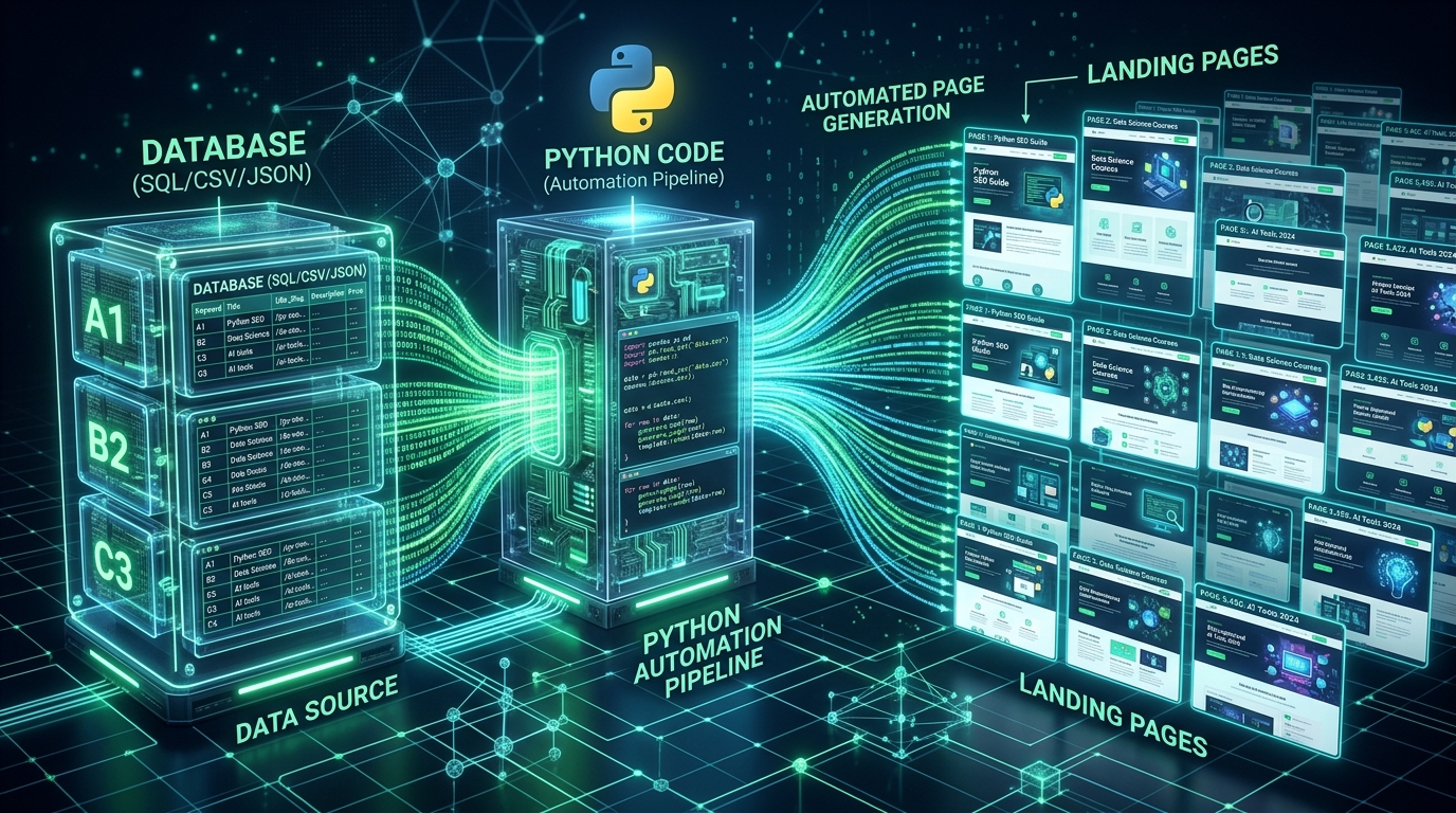 Programmatic SEO database to automated landing pages Python pipeline