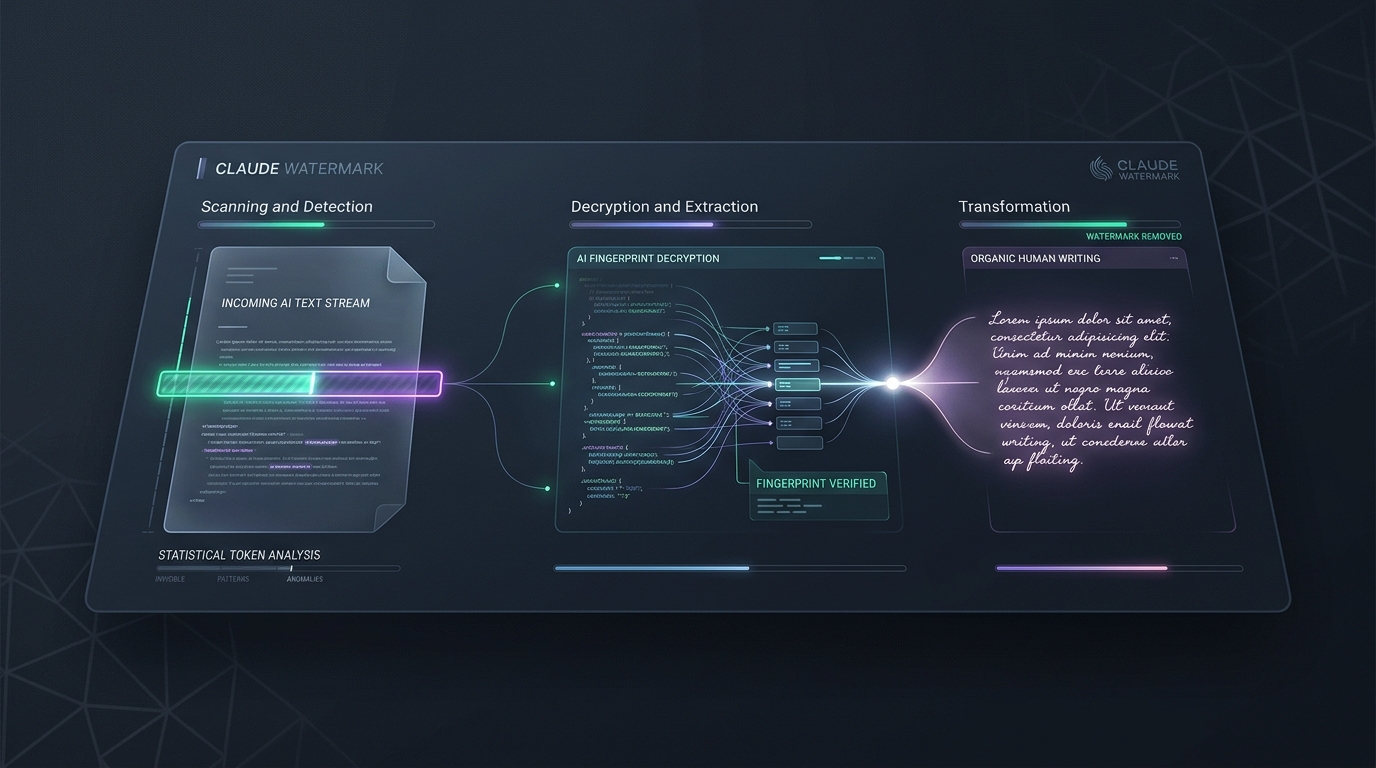 Remove Claude watermark AI text humanizer tool interface