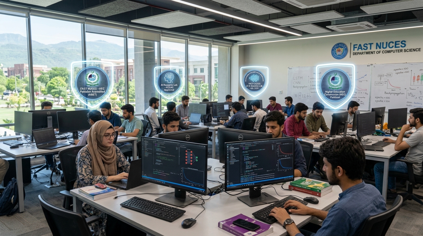 Top computer science and AI universities in Pakistan FAST NUST LUMS coding lab