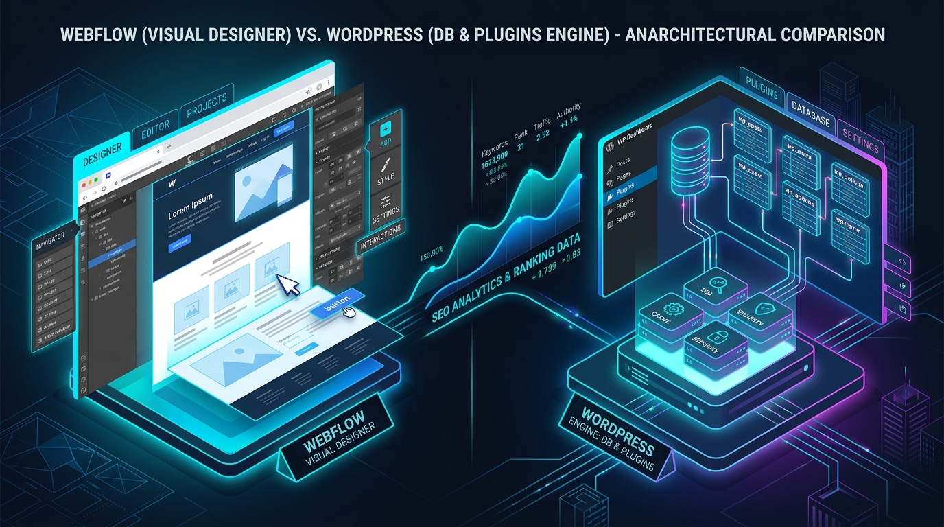 Webflow vs WordPress SEO architectural comparison
