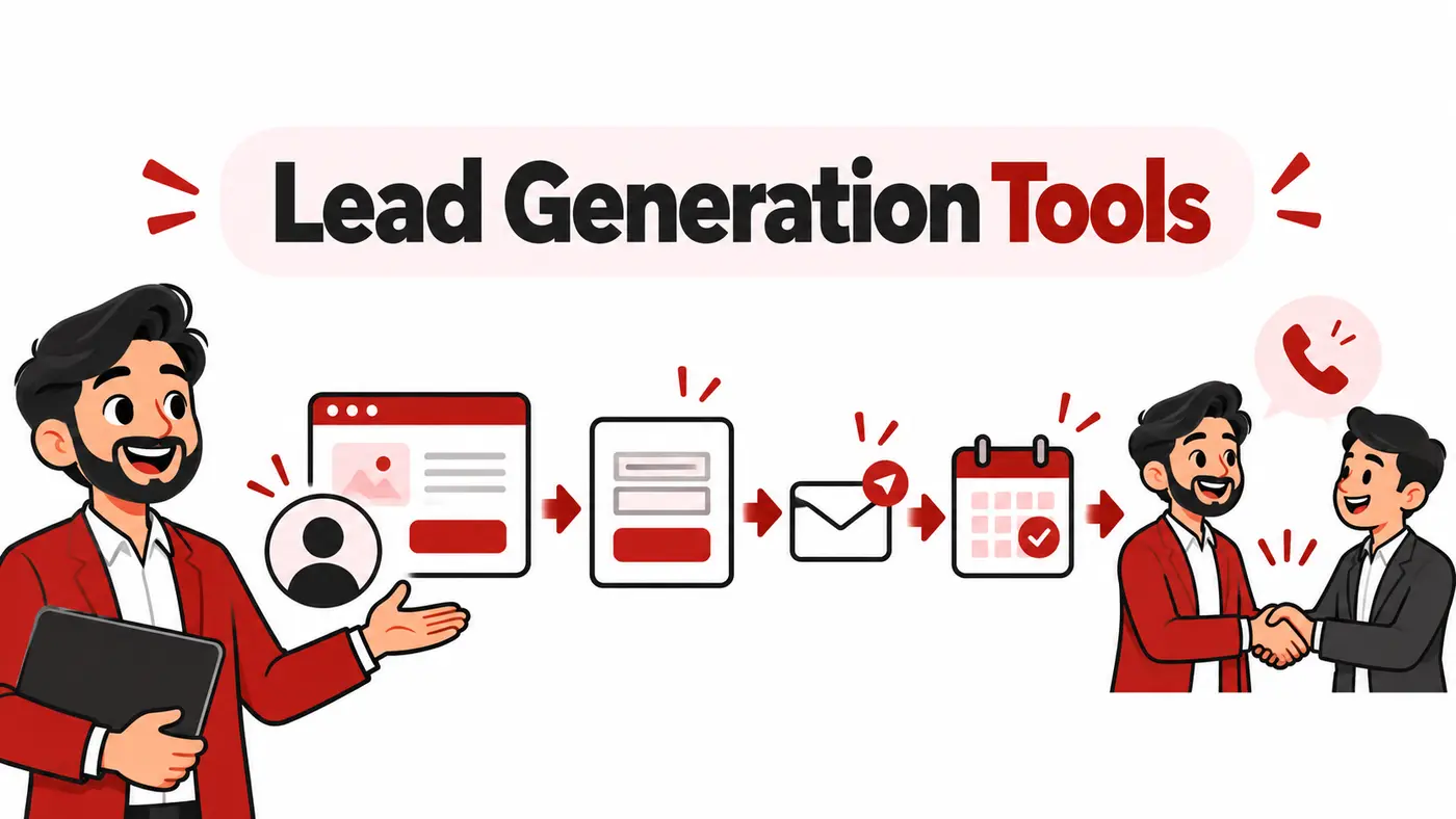 Top 10 Lead-Generation Tools for Pakistani Digital Agencies 2 2026 Cartoon lead generation workflow for Pakistani digital agencies