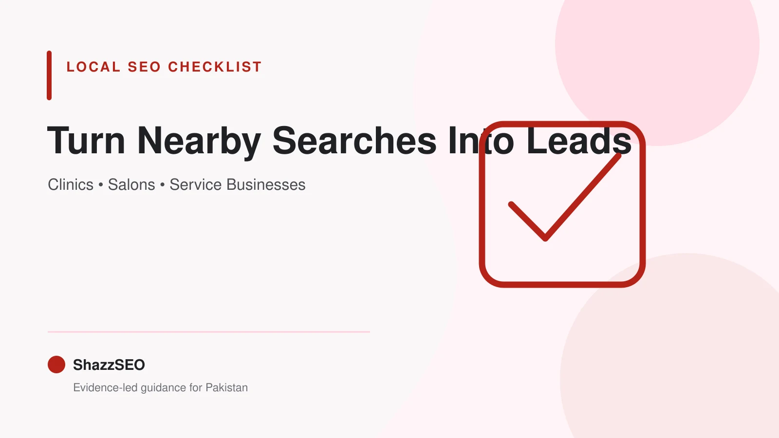 local seo checklist pakistan