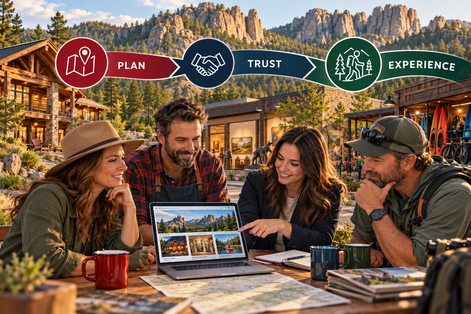 Rapid City and Black Hills tourism businesses mapping the plan, trust and experience journey